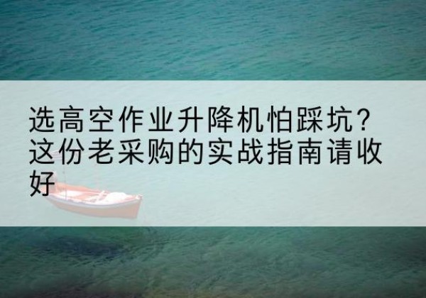 双河高空作业升降机厂家推荐-选高空作业升降机怕踩坑？这份老采购的实战指南请收好